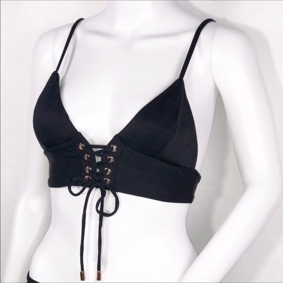 Kopper & Zink Black Lace-Up Bikini Set - Size Medium - Picture 7 of 15
